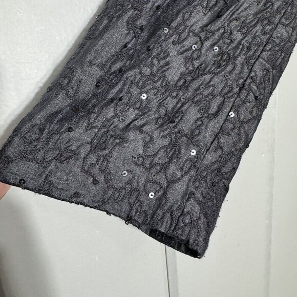 Eileen Fisher Women’s Jacket Black Sequin 100% Silk Jacket Snap Closure Small - Picture 9 of 15